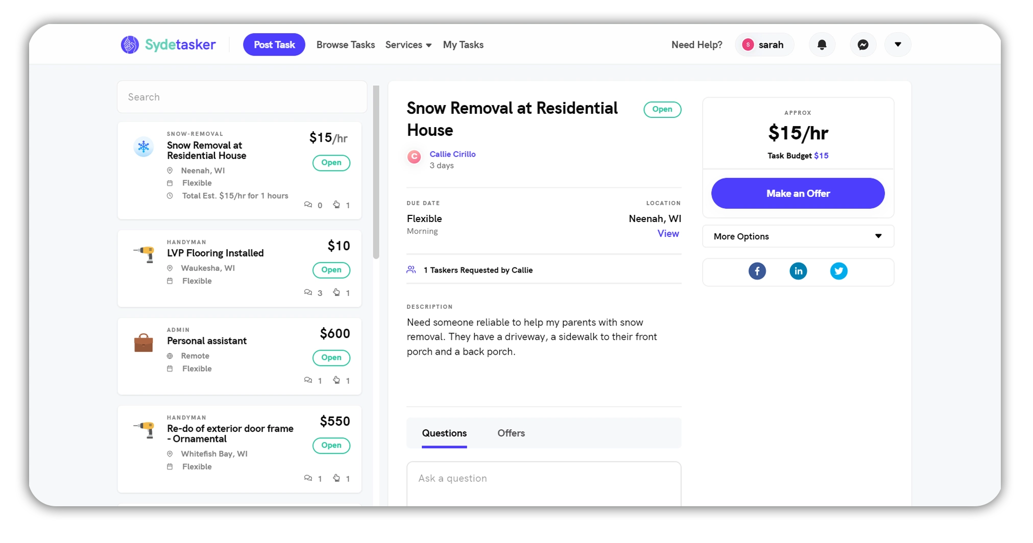 Freelancer apps like Fiverr