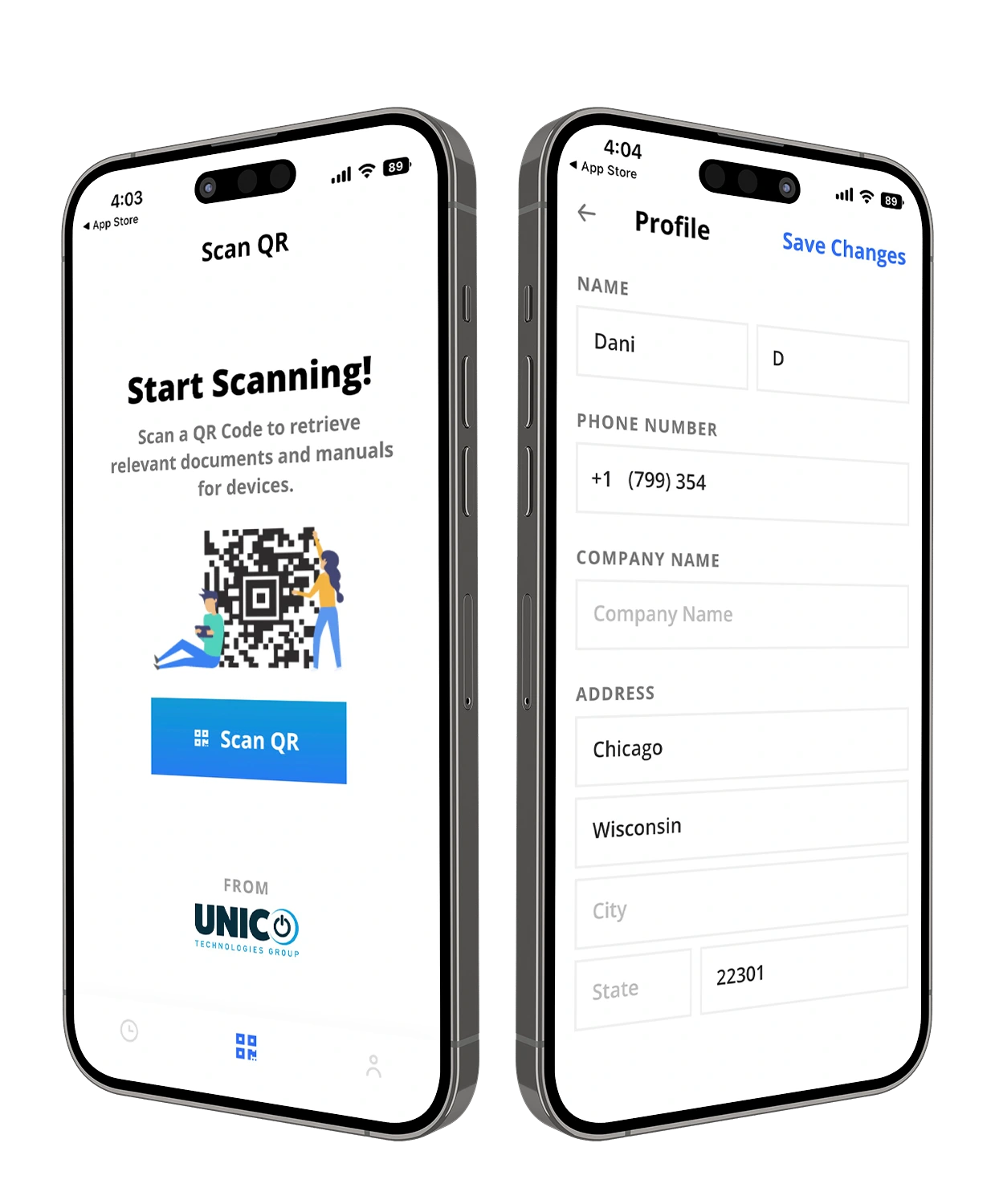 barcode scanning mobile application