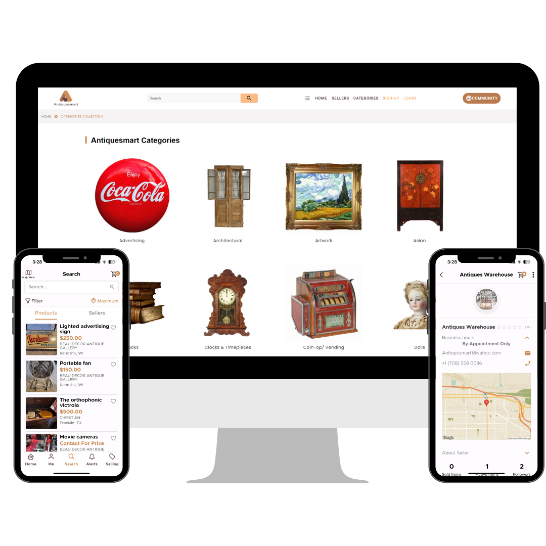 Laptop and mobile phones - Website, mobile application, swimming solutions